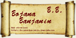 Bojana Banjanin vizit kartica